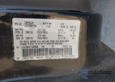 1996 Jeep Grand Cherokee Laredo from USA, damaged, VIN 1J4GZ58SXTC280868